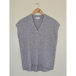 Loft Oversized Knit Sweater Vest Womens Size XS - Minimalist Capsule Gray